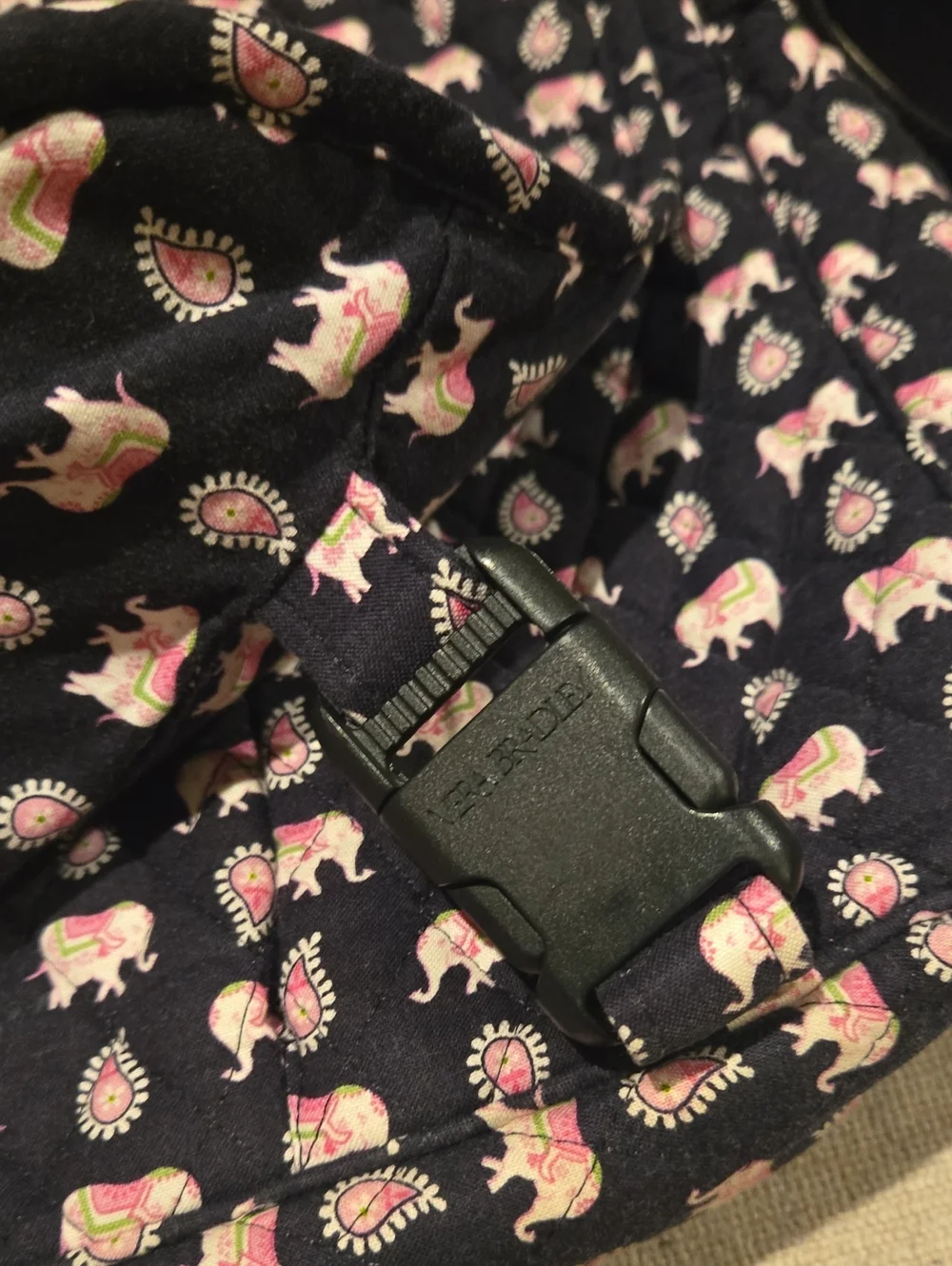 Vera Bradley Pink Elephants Messenger Bag